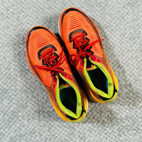 HOKA One One Mens Bondi 5 Orange/Green Sneakers Running Shoes 11 - Picture 6 of 9